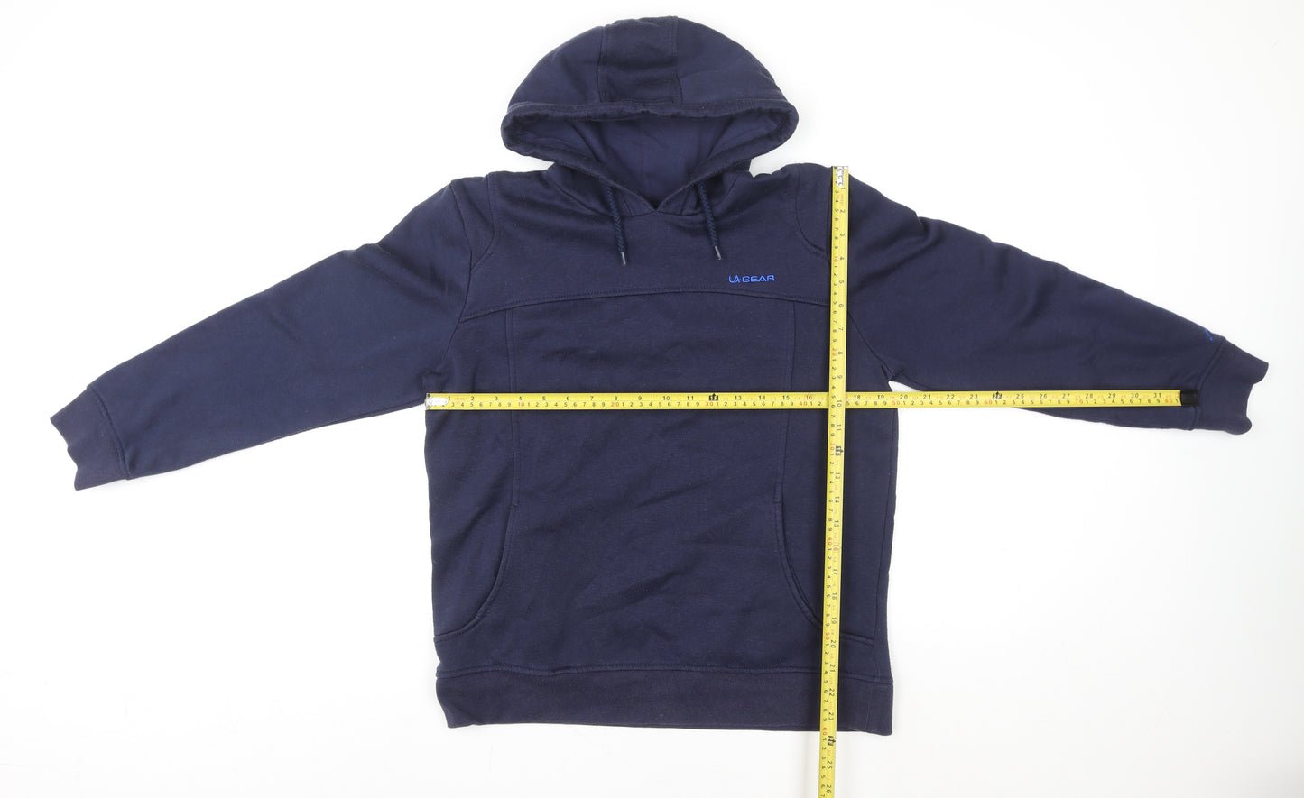 LA Gear Women's Navy Blue Pullover Hoodie Size 14 Cotton Blend