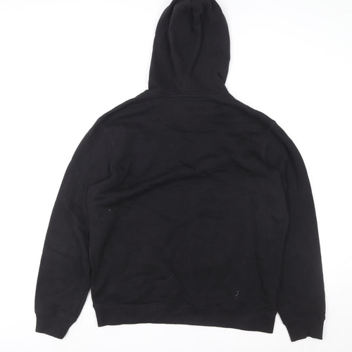 Easy Women’s Black Pullover Hoodie Large Cotton Blend Casual
