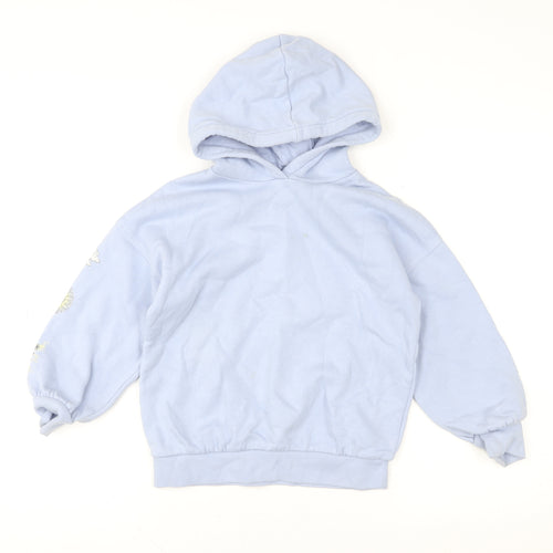 Marks and Spencer Girls Blue Celestial Graphic Pullover Hoodie 7-8 Years