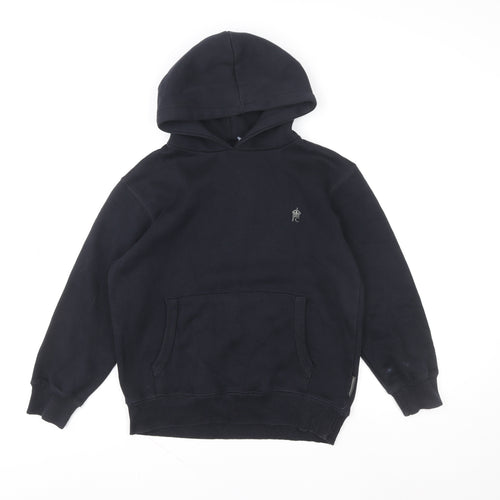 French Connection Boys Black Cotton Pullover Hoodie 11-12 Years