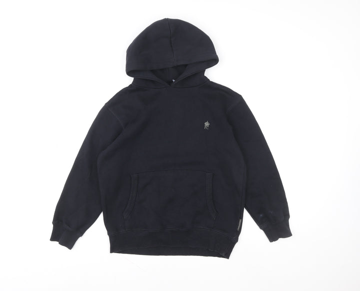 French Connection Boys Black Cotton Pullover Hoodie 11-12 Years