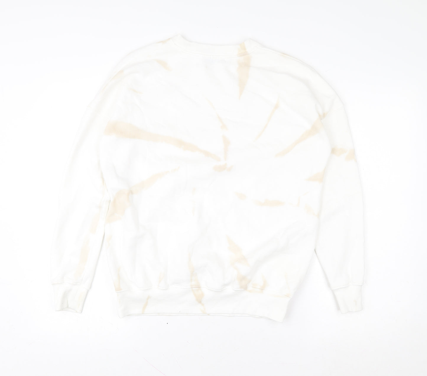 Mint Velvet Women Beige Tie Dye Pullover Sweatshirt Size S Cotton Blend