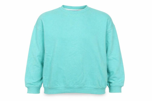 Front view of ASOS Women’s Green, size UK 8, Pullover Sweatshirt Crew Neck Casual
