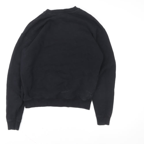 Teemill Women Black Mermaid Graphic Sweatshirt Size 10 Organic Cotton