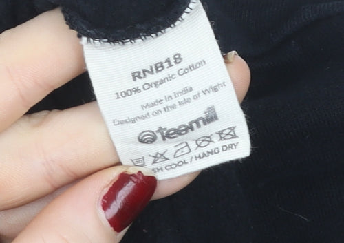 Teemill Women Black Mermaid Graphic Sweatshirt Size 10 Organic Cotton