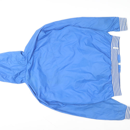Fly53 Men's Blue Hooded Windbreaker Jacket Size L