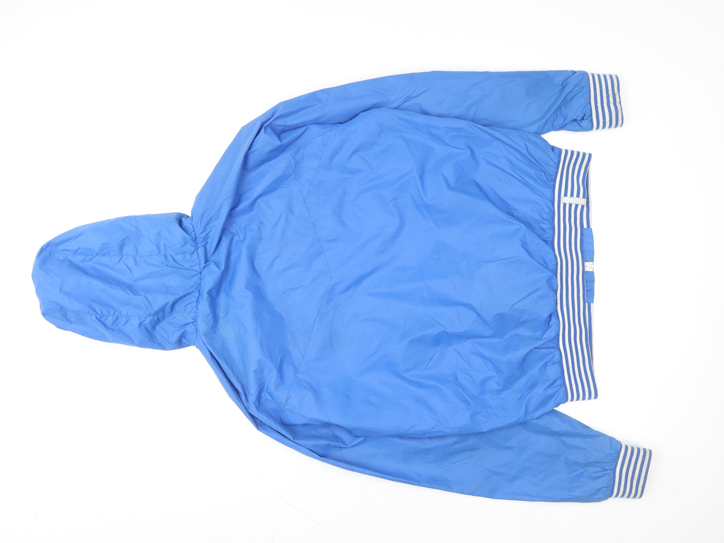 Fly53 Men's Blue Hooded Windbreaker Jacket Size L