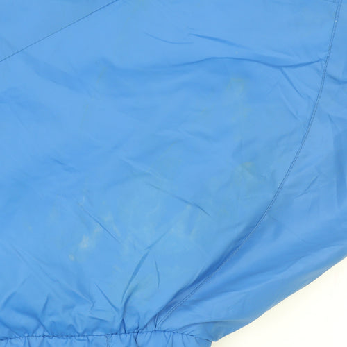Fly53 Men's Blue Hooded Windbreaker Jacket Size L