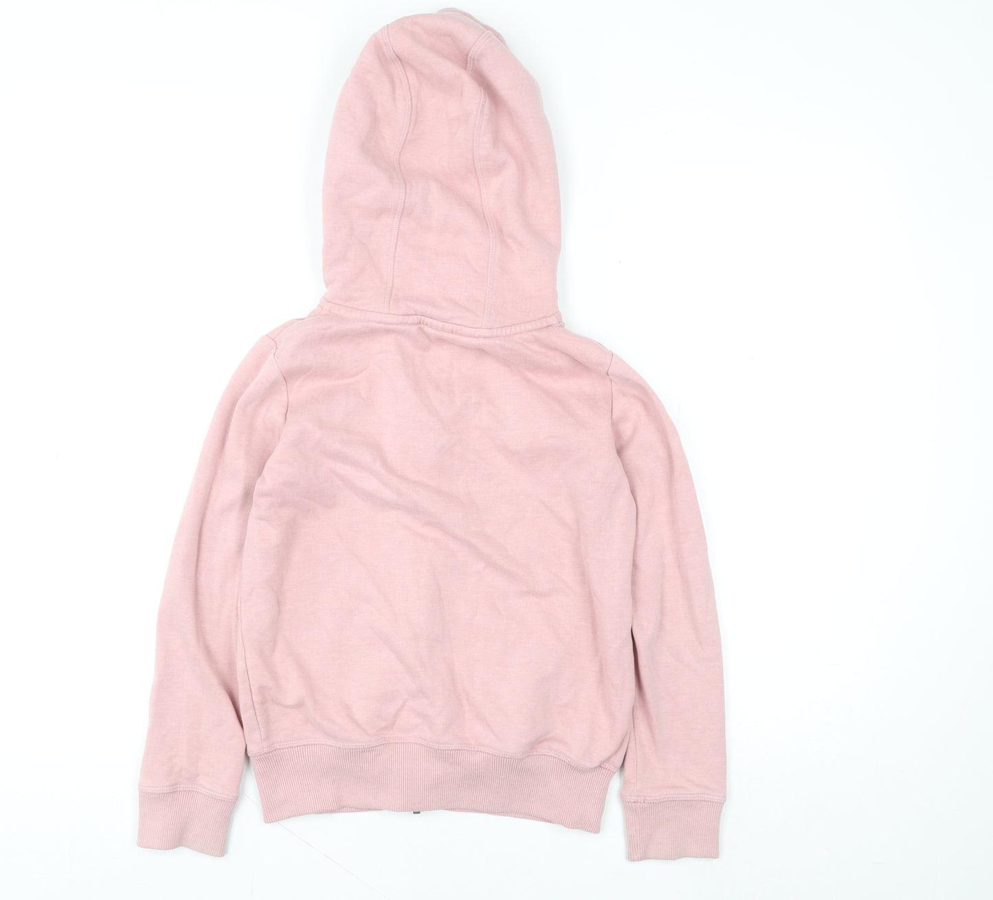 Next Girls Pink Full Zip Hoodie 10 Years Cotton Blend Casual Hooded Top