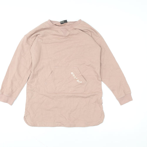 Bekkin Girls Brown Long Sleeve Pullover T-Shirt 8-9 Years Cotton Jersey