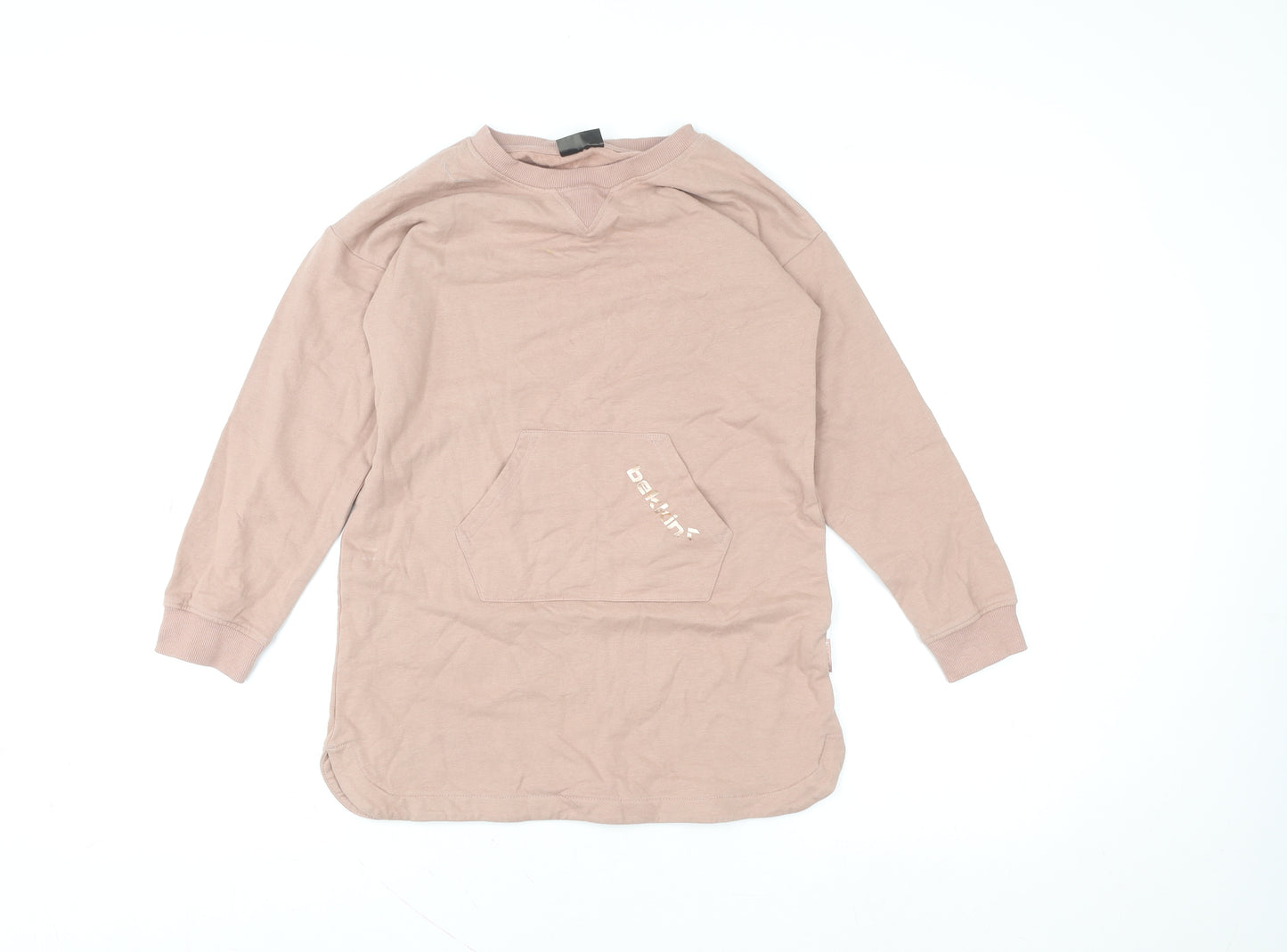 Bekkin Girls Brown Long Sleeve Pullover T-Shirt 8-9 Years Cotton Jersey