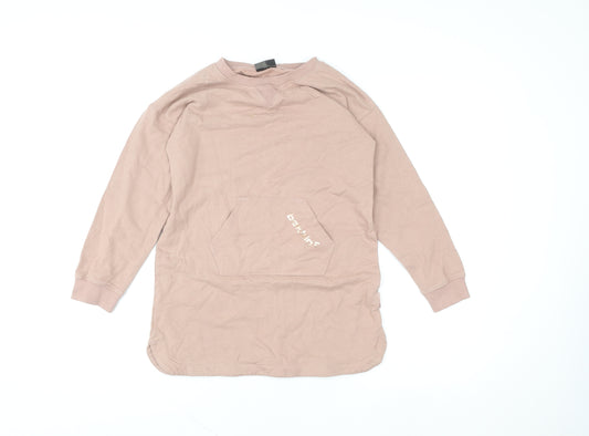 Bekkin Girls Brown Long Sleeve Pullover T-Shirt 8-9 Years Cotton Jersey