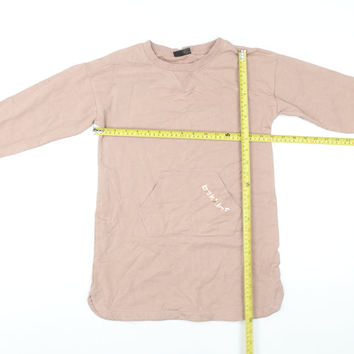 Bekkin Girls Brown Long Sleeve Pullover T-Shirt 8-9 Years Cotton Jersey