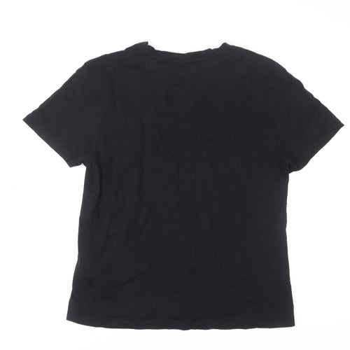 Marc O'Polo Women's Black Cotton Crew Neck Short Sleeve T-Shirt M