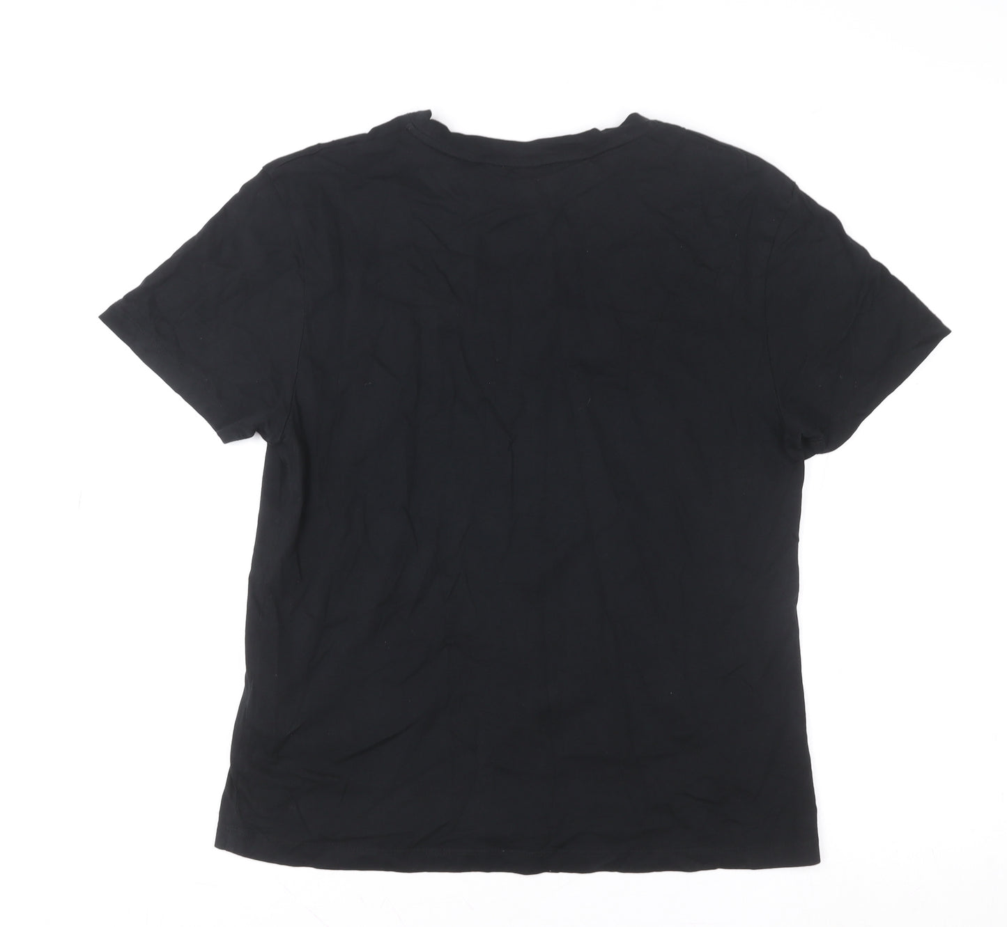 Marc O'Polo Women's Black Cotton Crew Neck Short Sleeve T-Shirt M