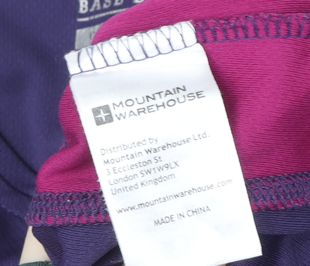Mountain Warehouse Womens Purple Long Sleeve V-Neck IsoCool Sports Top Size 10