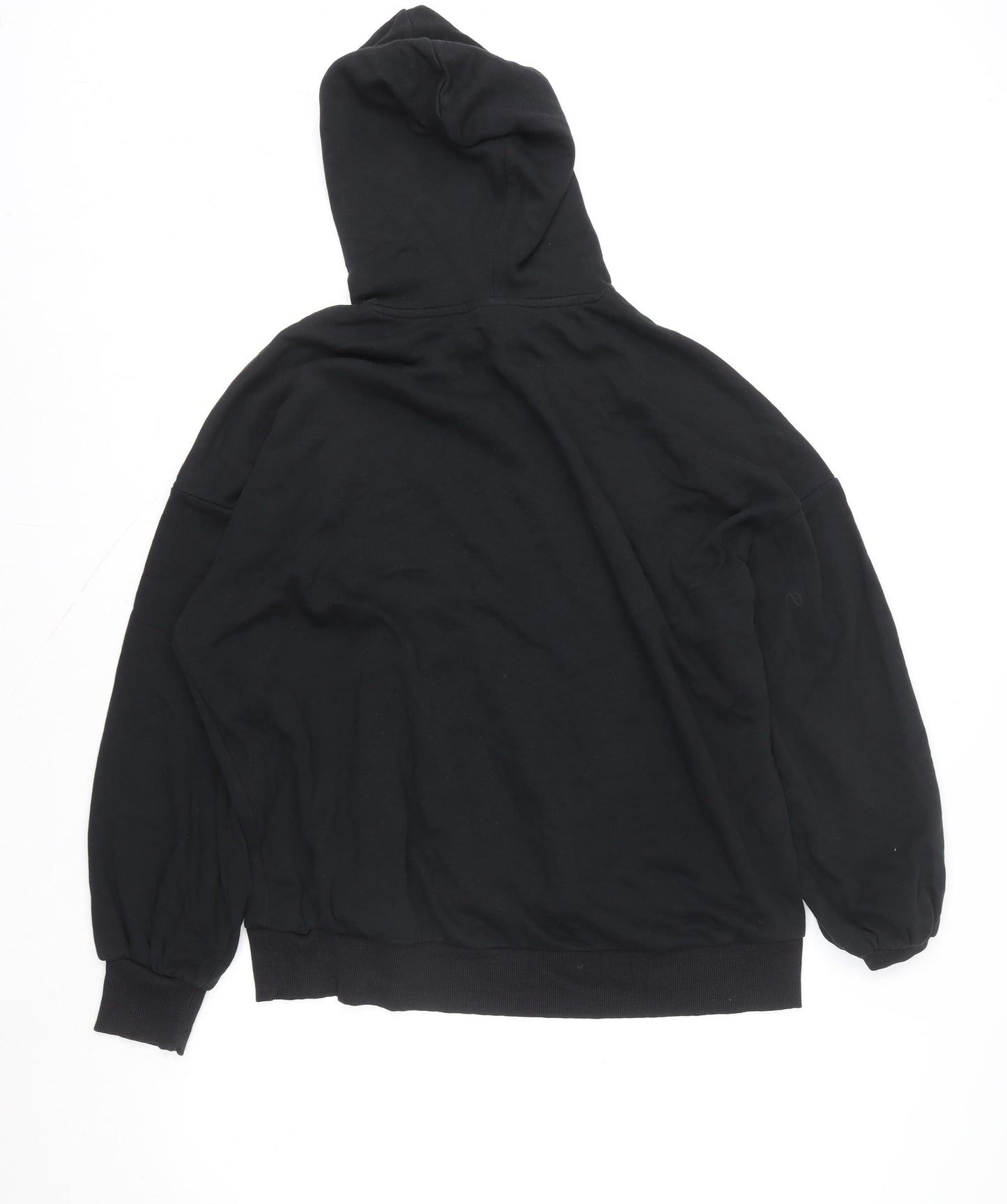 H&M Divided Women's Black Pullover Hoodie Size M Cotton Blend