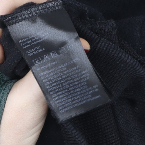 H&M Divided Women's Black Pullover Hoodie Size M Cotton Blend