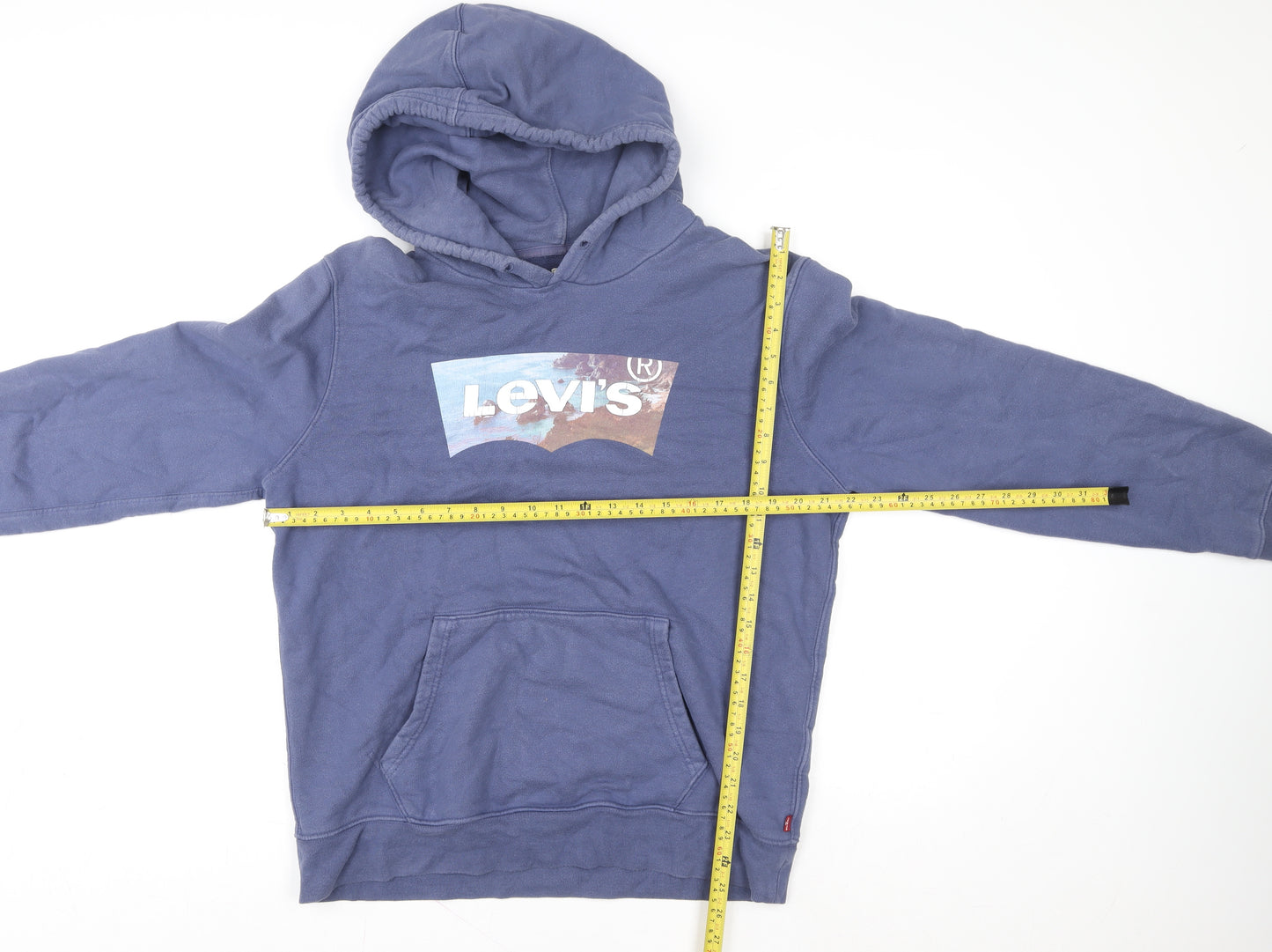 Levi's Men's Blue Pullover Hoodie M Classic Graphic Print