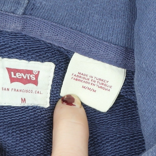 Levi's Men's Blue Pullover Hoodie M Classic Graphic Print