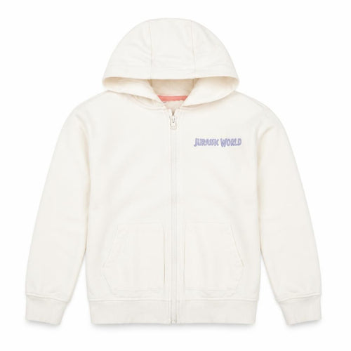 Marks and Spencer Girls Ivory Jurassic World Full Zip Hoodie 9-10 Years