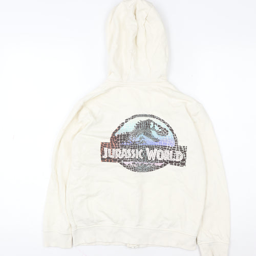 Marks and Spencer Girls Ivory Jurassic World Full Zip Hoodie 9-10 Years