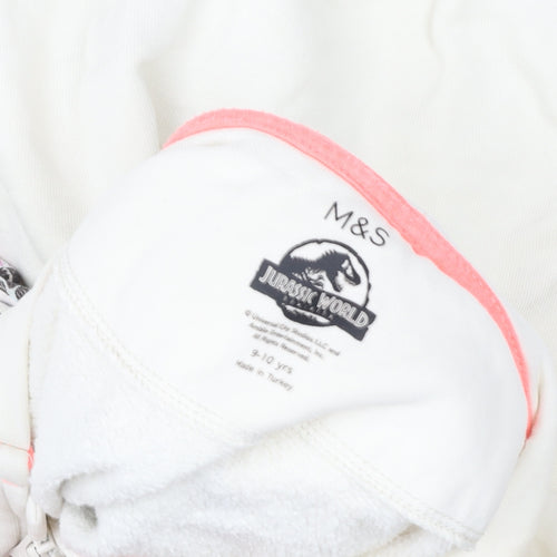 Marks and Spencer Girls Ivory Jurassic World Full Zip Hoodie 9-10 Years
