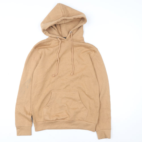 Brave Soul Women Beige Pullover Hoodie XS Cotton Blend Casual