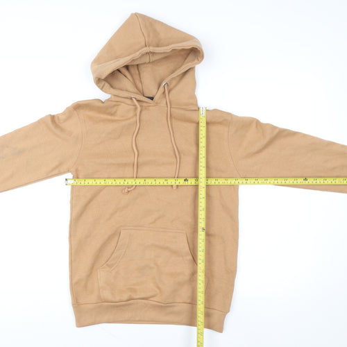 Brave Soul Women Beige Pullover Hoodie XS Cotton Blend Casual