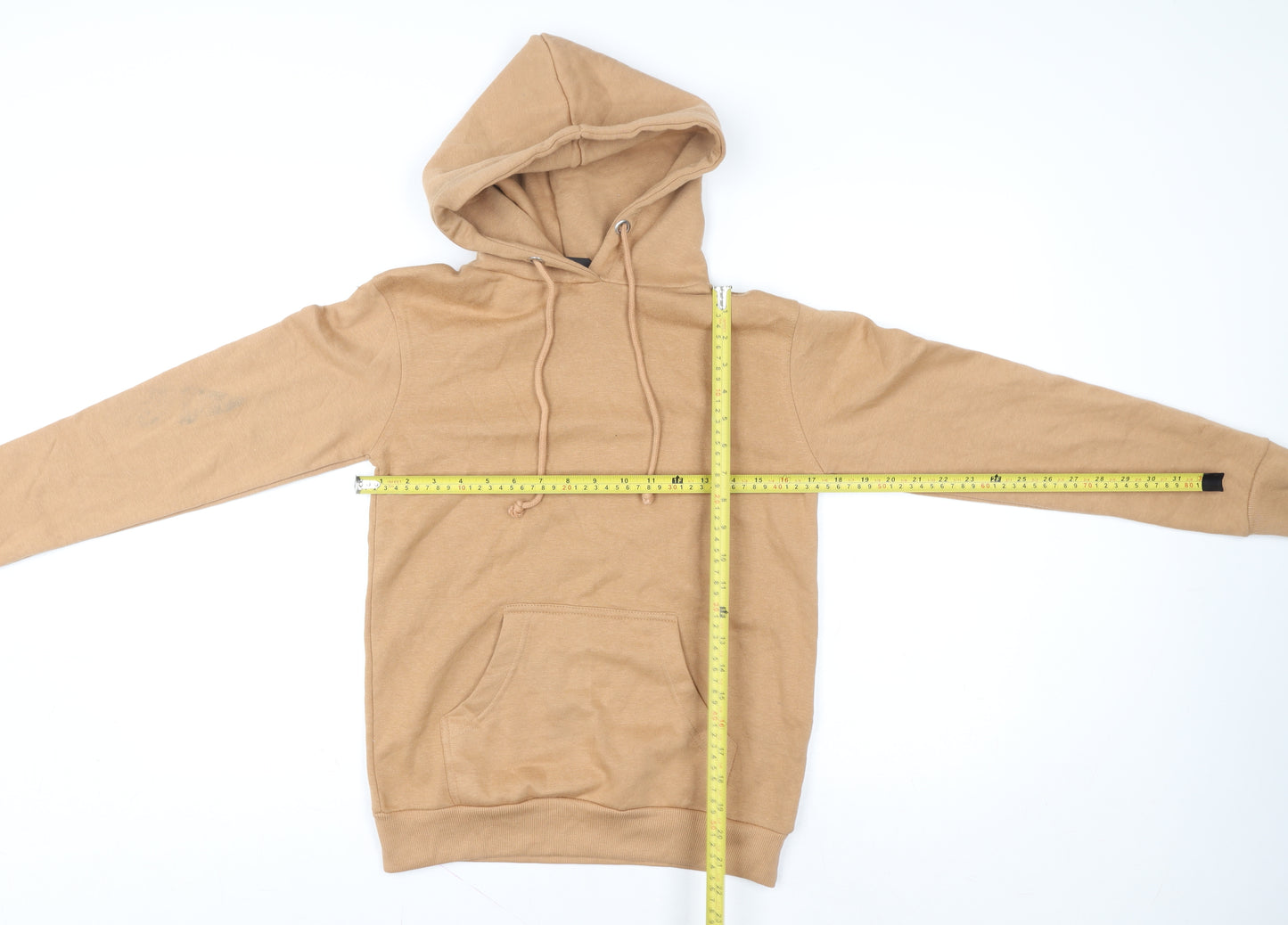 Brave Soul Women Beige Pullover Hoodie XS Cotton Blend Casual