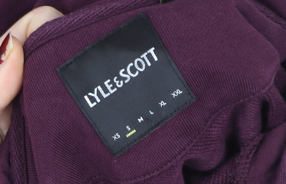 Lyle & Scott Men’s Purple Organic Cotton Hoodie Size M Pullover