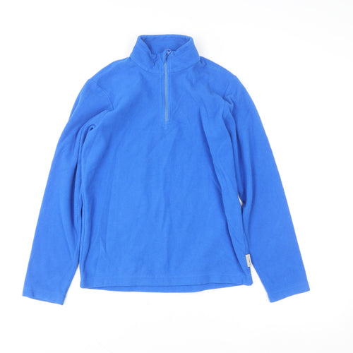 Quechua Boys Blue Fleece 1/4 Zip Sweatshirt 12 Years Lightweight Pullover