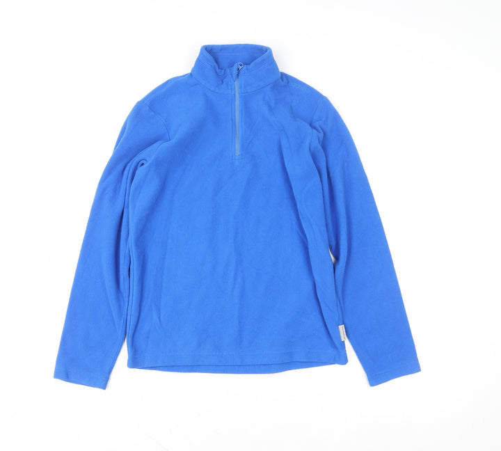 Quechua Boys Blue Fleece 1/4 Zip Sweatshirt 12 Years Lightweight Pullover
