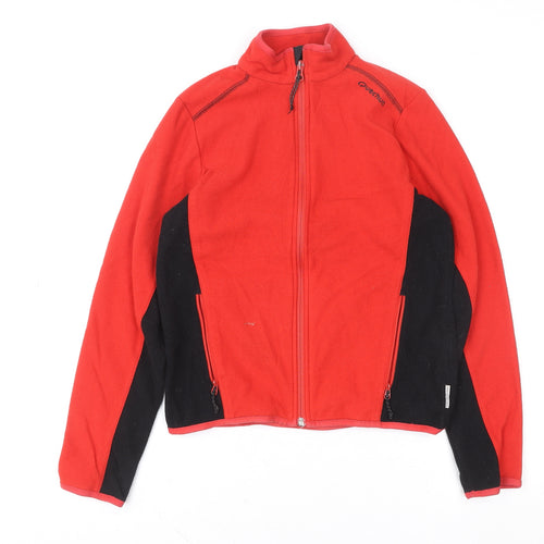 Quechua Boys Red Full Zip Fleece Sweatshirt 12 Years Hiking Outdoor