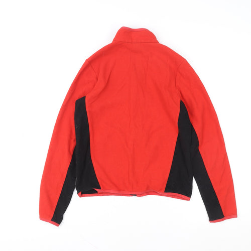 Quechua Boys Red Full Zip Fleece Sweatshirt 12 Years Hiking Outdoor