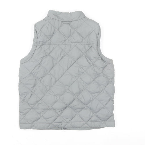 Lands’ End Girls Grey Quilted Padded Waistcoat Gilet Size 6 Years