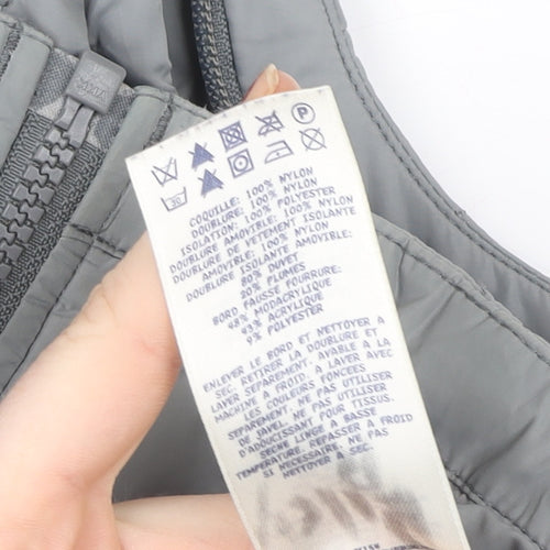 Lands’ End Girls Grey Quilted Padded Waistcoat Gilet Size 6 Years