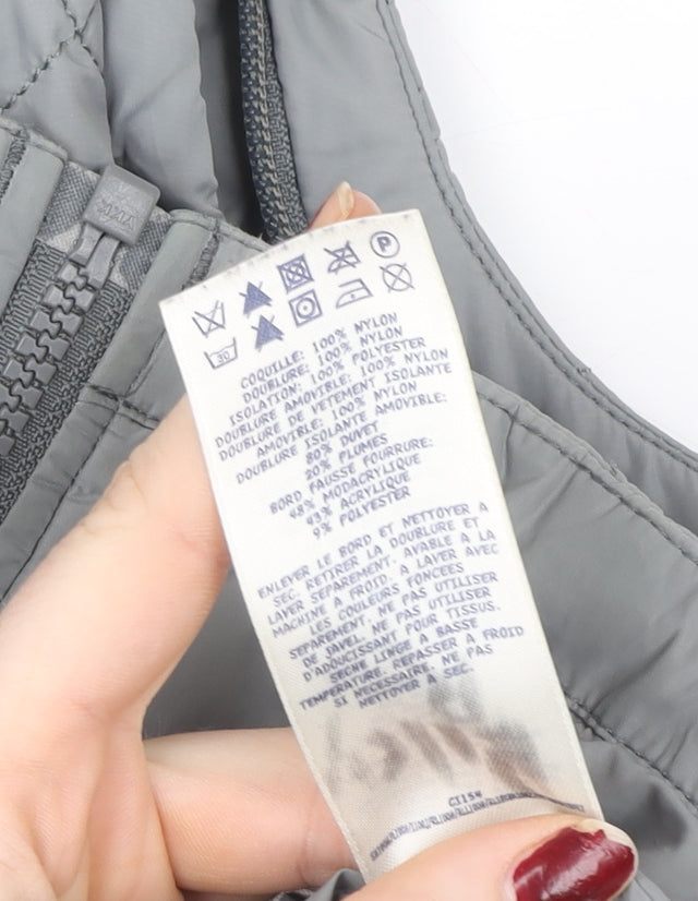 Lands’ End Girls Grey Quilted Padded Waistcoat Gilet Size 6 Years