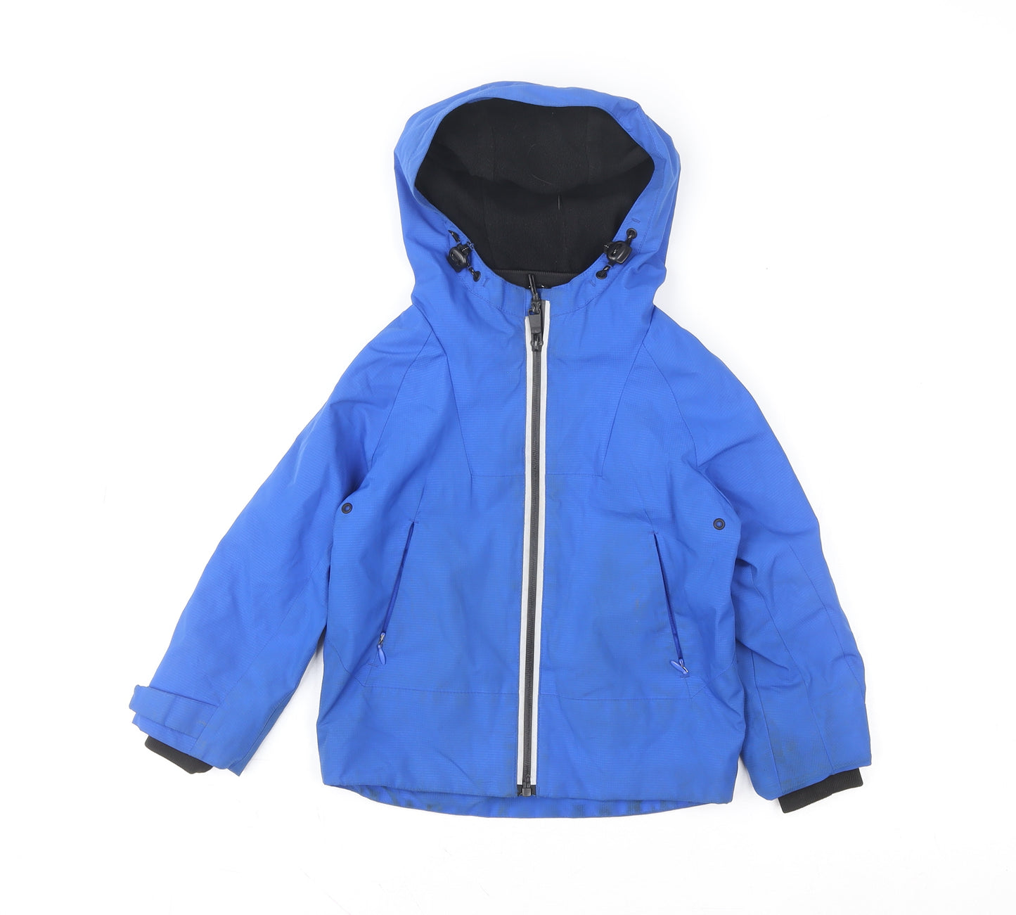 Marks and Spencer Boys Blue Hooded Waterproof Puffer Jacket 3-4 Years