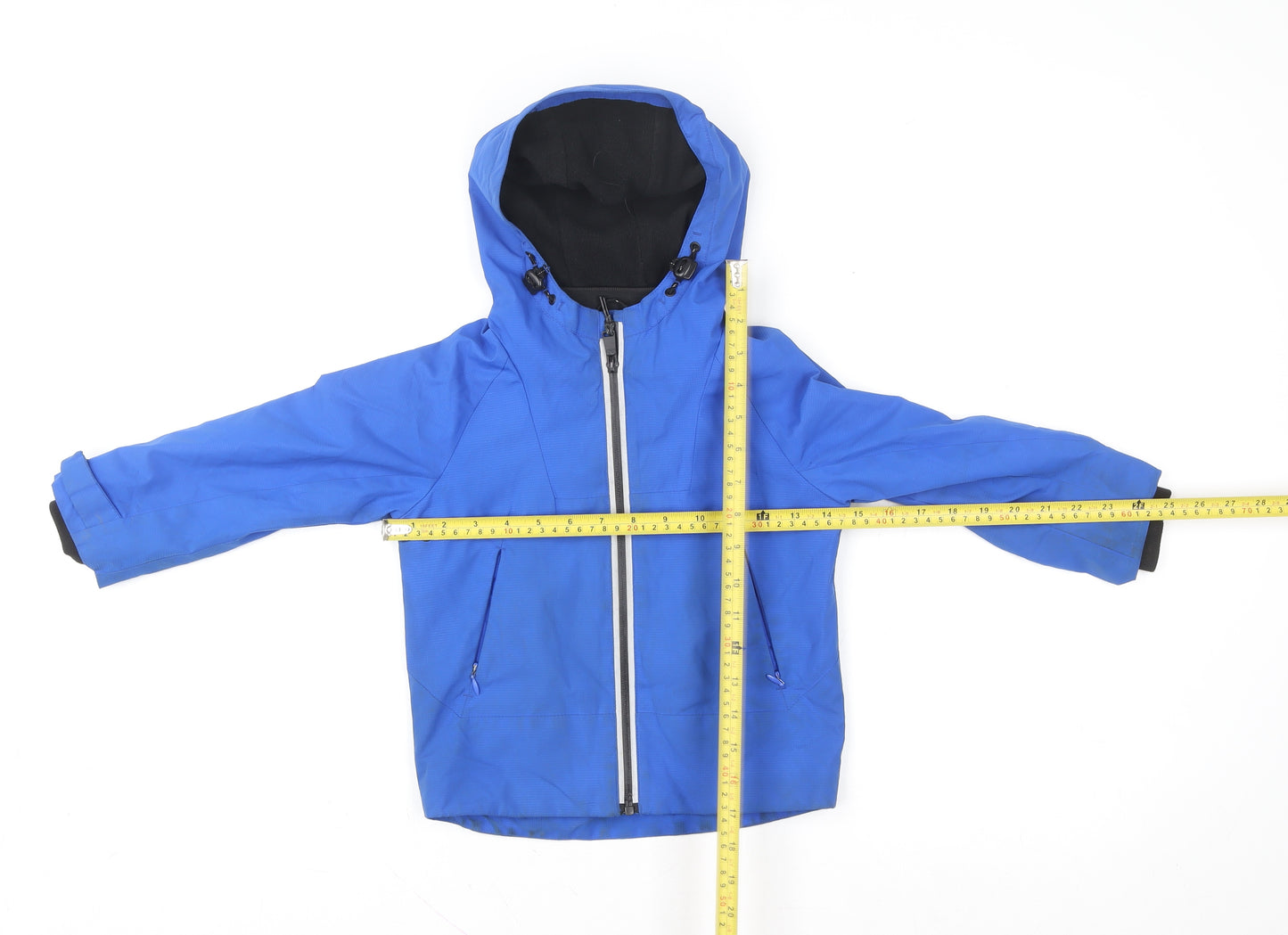 Marks and Spencer Boys Blue Hooded Waterproof Puffer Jacket 3-4 Years