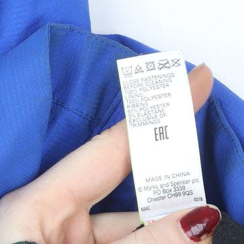 Marks and Spencer Boys Blue Hooded Waterproof Puffer Jacket 3-4 Years