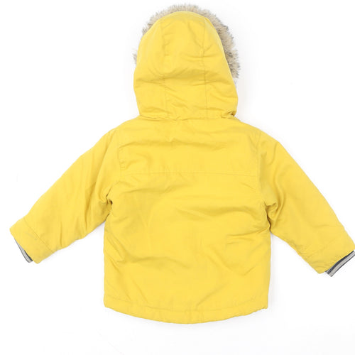 Next Unisex Baby Yellow Tiger Hooded Padded Parka Coat 12-18 Months
