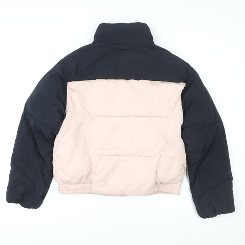 H&M Divided Women's Pink & Black Puffer Jacket XS Winter Coat