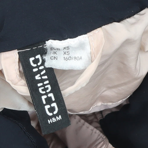 H&M Divided Women's Pink & Black Puffer Jacket XS Winter Coat
