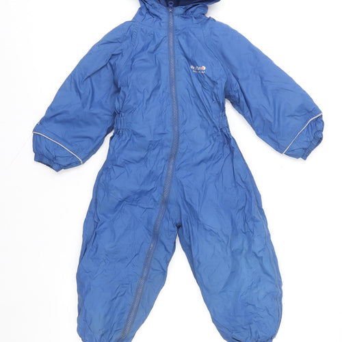 Regatta Blue Hooded Waterproof Snowsuit 24 Months Unisex Baby Winter Wear