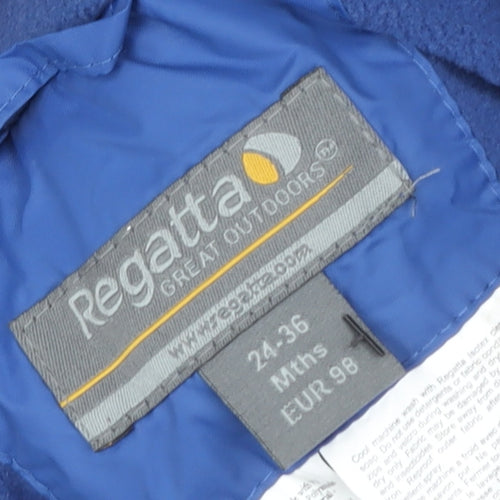 Regatta Blue Hooded Waterproof Snowsuit 24 Months Unisex Baby Winter Wear