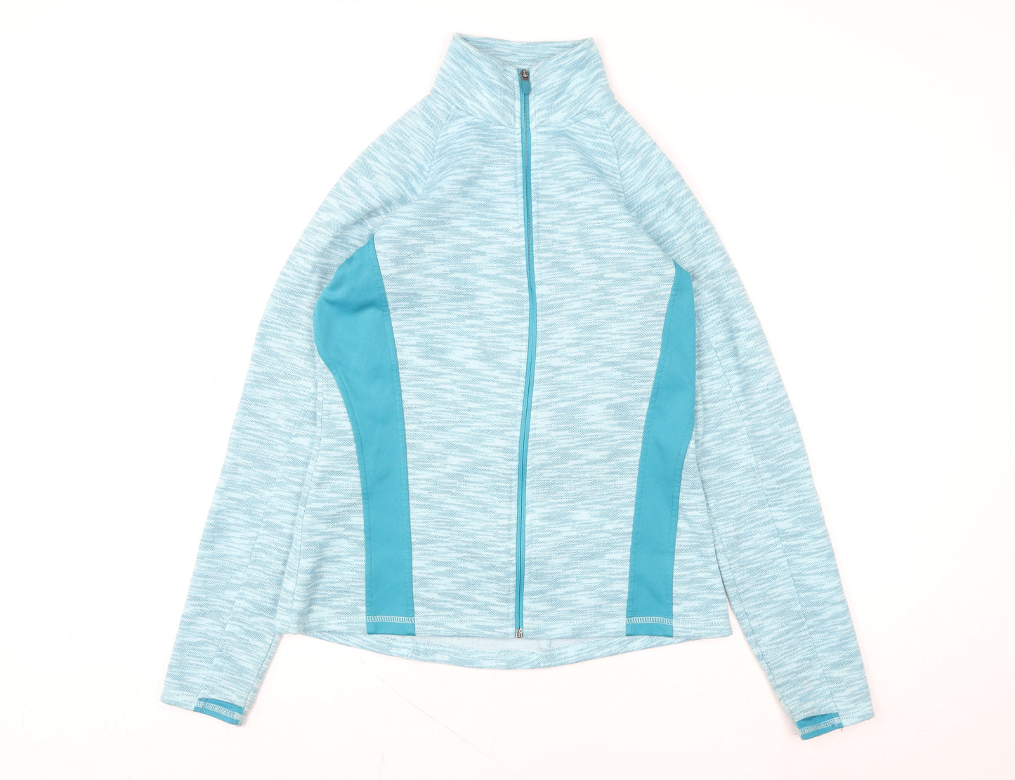 Tek Gear Womens Blue Full Zip Sweatshirt Medium Polyester Activewear