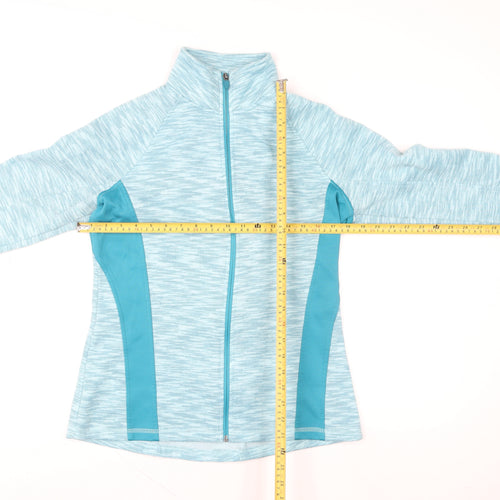 Tek Gear Womens Blue Full Zip Sweatshirt Medium Polyester Activewear