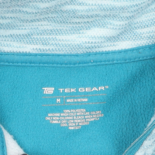 Tek Gear Womens Blue Full Zip Sweatshirt Medium Polyester Activewear
