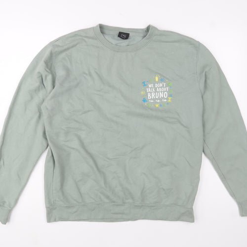 TEEQ Men's Green 'We Don't Talk About Bruno' Sweatshirt Size L